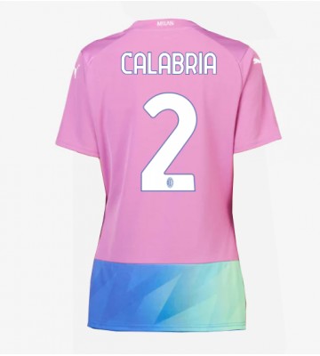 Maillot de foot AC Milan Davide Calabria #2 Troisième Femmes 2023-24 Manches Courte